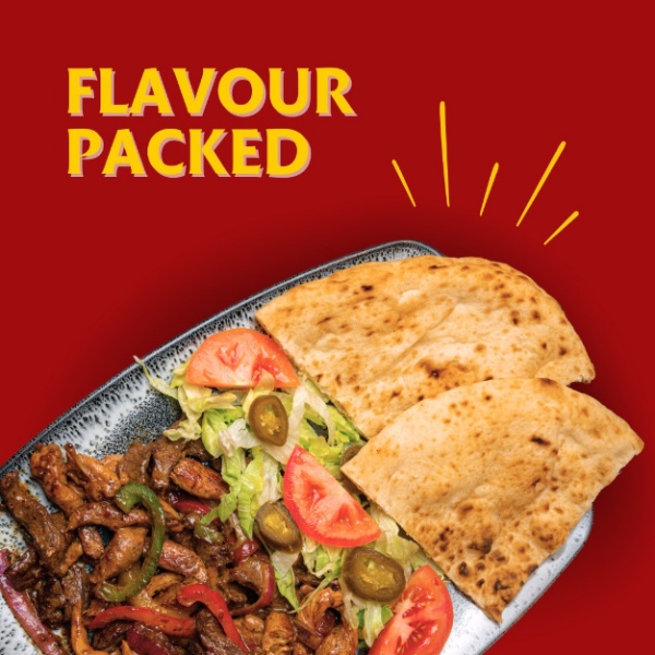 Rolling Smoke doner kebab and bread in Clydebank.